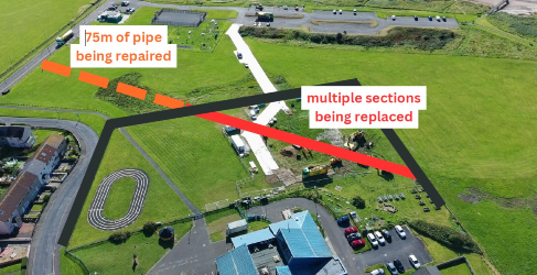 Stevenston Rising Sewer Main Burst