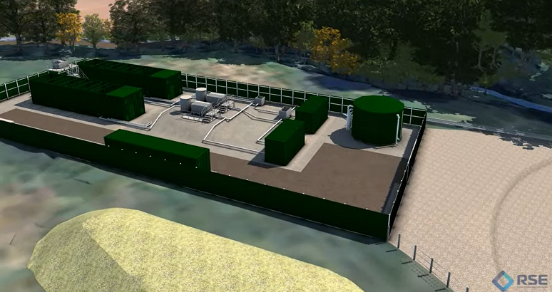 An artist’s impression demonstrating an approximate view of how the proposed non-chemical waste water treatment plant could look