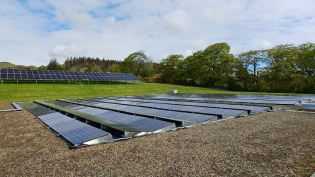 The new solar panels at Lawhead pumping station