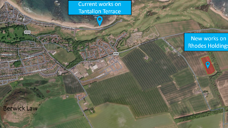 The proposed location for the new works