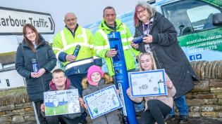 Pupils from Canisbay Primary designed posters to help promote the new free water refill point in John O'Groats