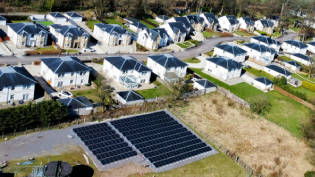 The new solar scheme at Stewarton waste water treatment works