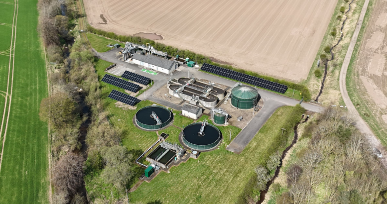 The new solar scheme at Milnathort waste water treatment works