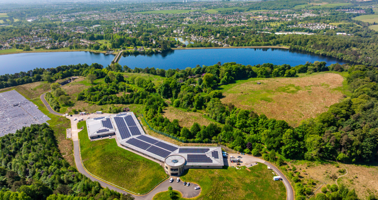 The new solar PV scheme at Milngavie water treatment works